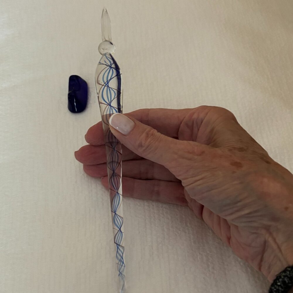 Glass dip pen hand blown glass